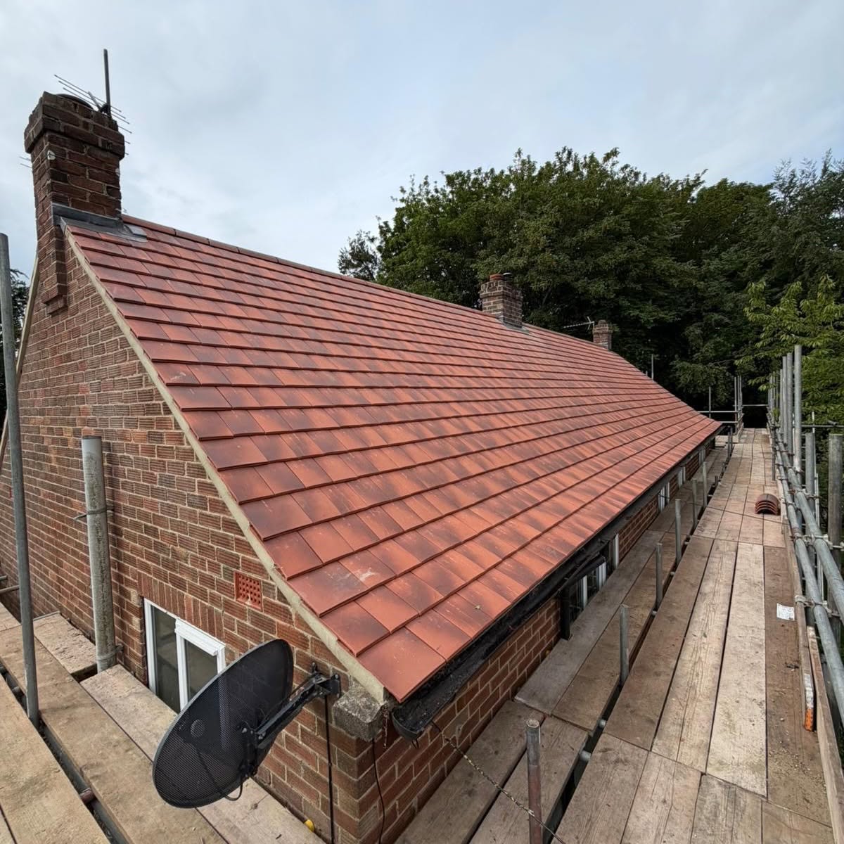 Completed terracotta roof replacement by Kass Roofing