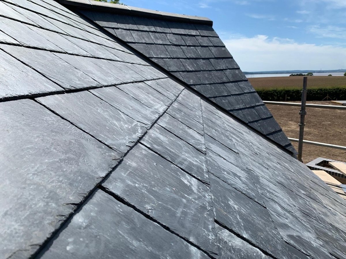 New slate roof by Kass Roofing
